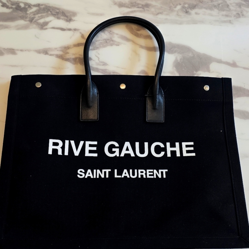 Saint Laurent Rive Gauche Black Tote Bag